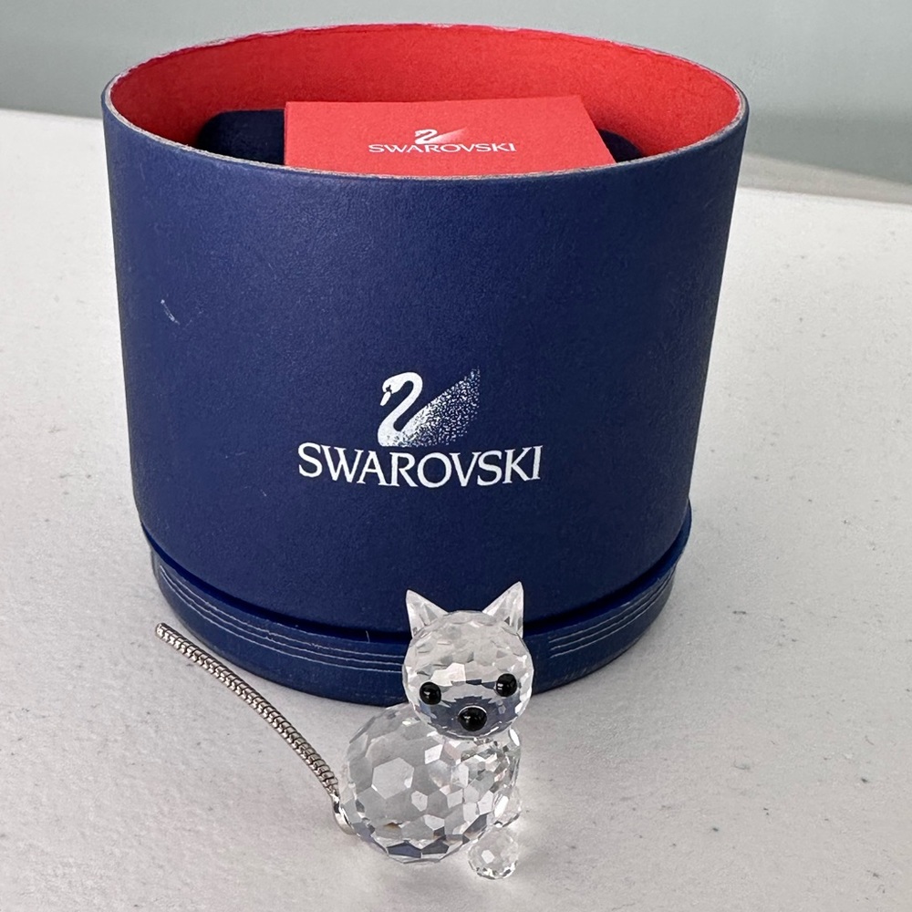 Swarovski Crystal Miniature Cat- Retired 2007 Rare A 7659 NR 031 000